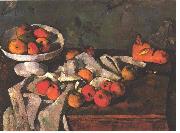 life with a fruit dish and apples Paul Cezanne
